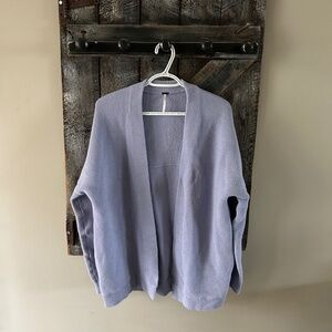 Free People Ottoman Cardigan w/2 Side Pockets Lavender